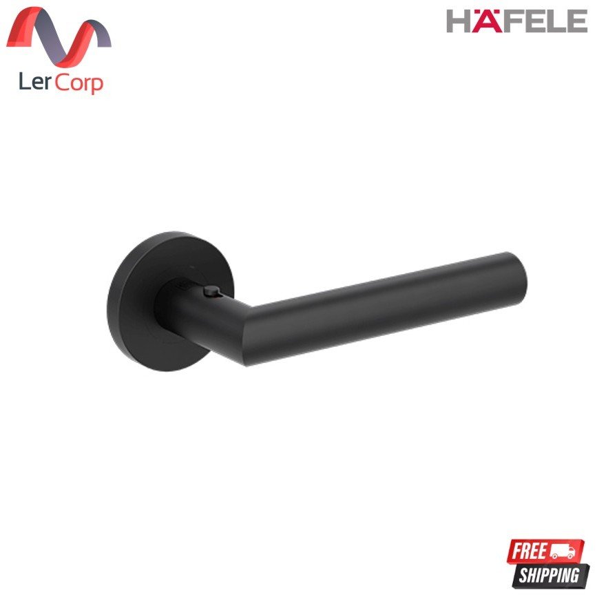 (Hafele) มือจับประตูและตลับกุญแจ Smart2lock สแตนเลสสตีลสีดำด้าน เลือกฝั่งของบานเปิดได้(902.99.324)