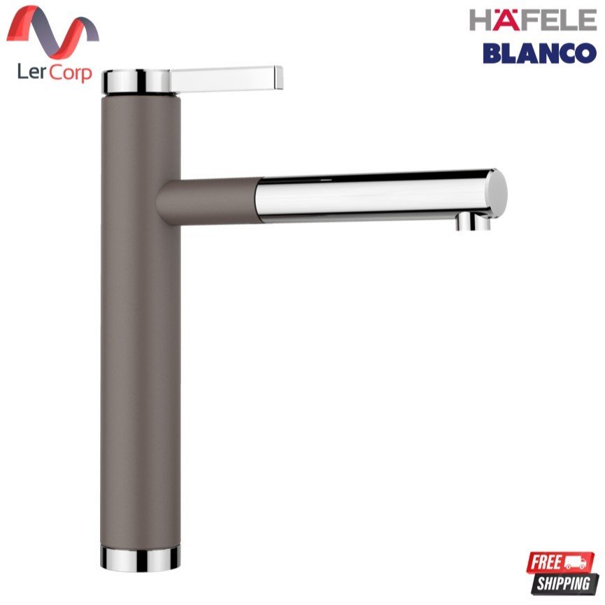 (Hafele) BLANCO LINEE-S ก๊อกซิงค์ครัว ดึงสายได้ สี Volcano Grey/Chrome รุ่น 569.02.588