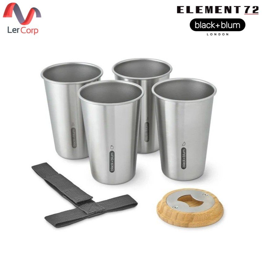 (Element72)BLACK + BLUM ชุดแก้วปิกนิก รุ่น PICNIC CUP SET OF 4 500 ML สี GREY