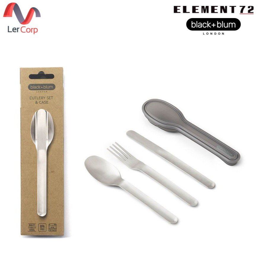 (Element72)BLACK + BLUM ชุดช้อนส้อมพร้อมเคส รุ่น CUTLERY SET + CASE สี STEEL