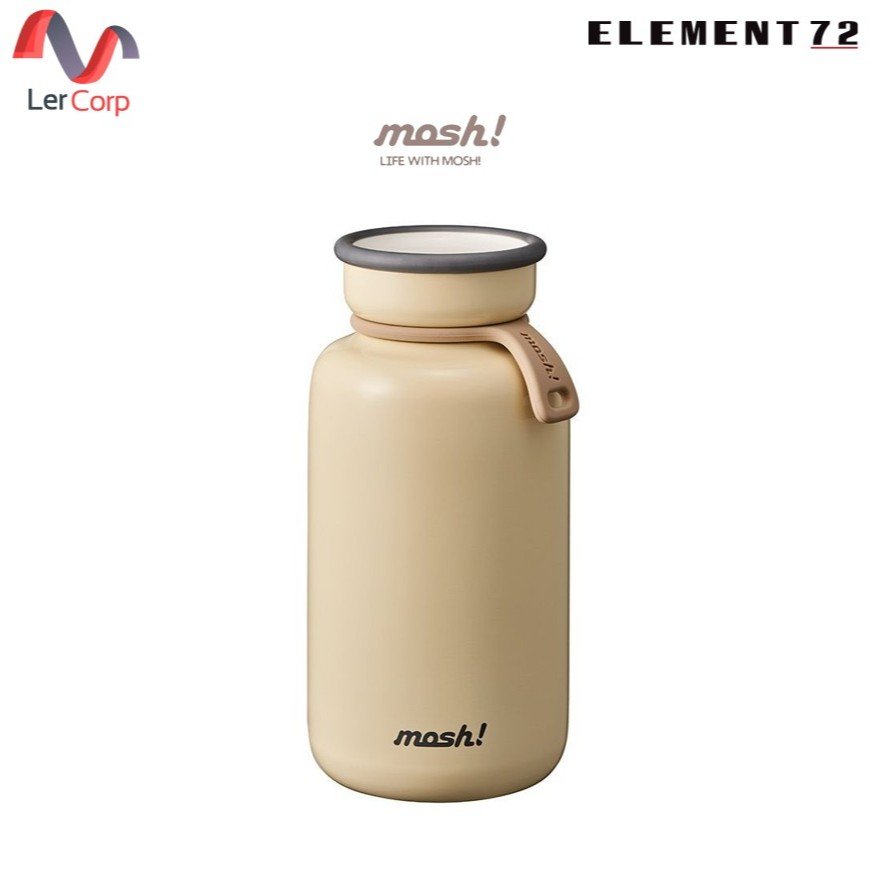 (Element72)MOSH! กระติกน้ำสเตนเลสสุญญากาศ เก็บร้อน-เย็น รุ่น LATTE STAINLESS BOTTLE 450 ML สี IVORY