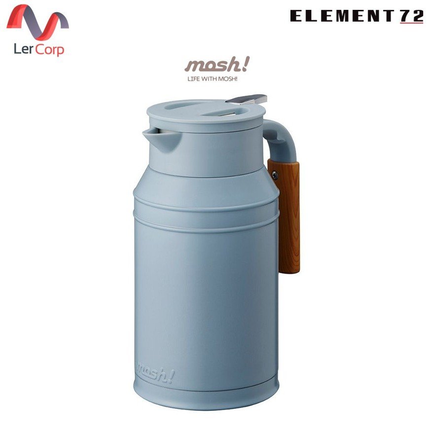 (Element72)MOSH! เหยือกน้ำสเตนเลสสุญญากาศ ตั้งโต๊ะ เก็บร้อน-เย็น รุ่น WATER TANK STAINLESS TABLE POT 1.5 L สี TURQUOISE