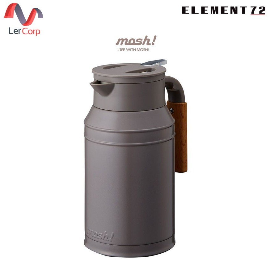 (Element72)MOSH! เหยือกน้ำสเตนเลสสุญญากาศ ตั้งโต๊ะ เก็บร้อน-เย็น รุ่น WATER TANK STAINLESS TABLE POT 1.5 L สี BROWN