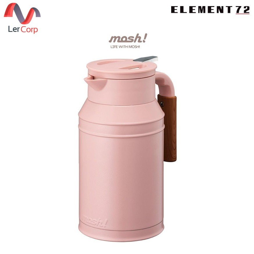 (Element72)MOSH! เหยือกน้ำสเตนเลสสุญญากาศ ตั้งโต๊ะ เก็บร้อน-เย็น รุ่น WATER TANK STAINLESS TABLE POT 1.5 L สี PINK