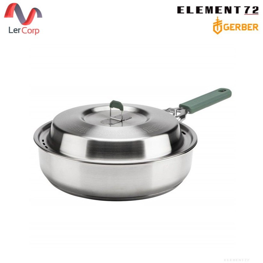 (Element72)GERBER กระทะก้นลึก 25 ซม. 2.4 ลิตร ด้ามถอดได้ รุ่น COMPLEAT SAUTE PAN