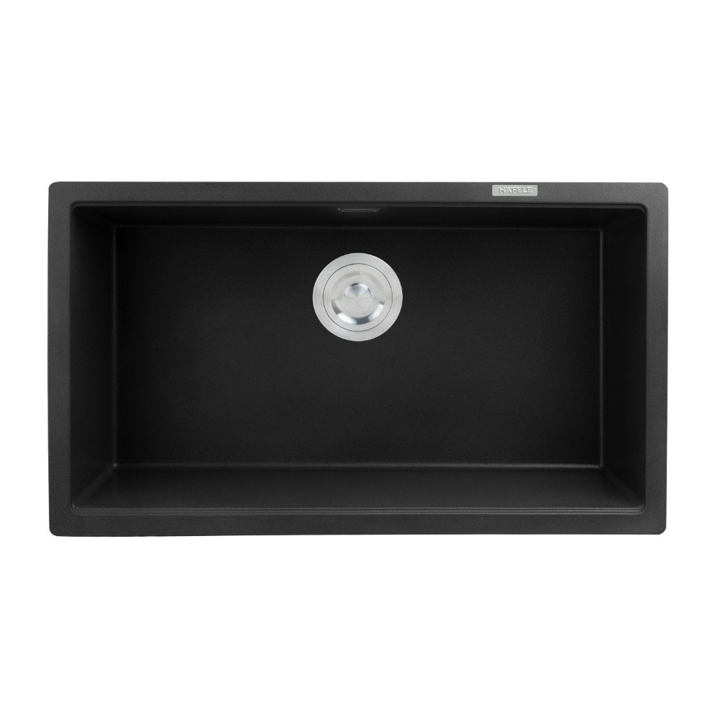 (Hafele) อ่างล้างจานหินแกรนิต STONEQ-780U 1 หลุม Under Mount 780x440 มม. พร้อมอุปกรณ์เสิรม (Metallico) (495.39.484)
